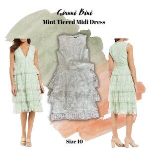 Gianni Bini Mint Tiered Midi Dress